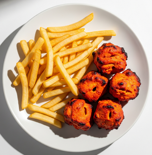 Chicken Tikka, Chips & Cheese 